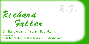 richard faller business card